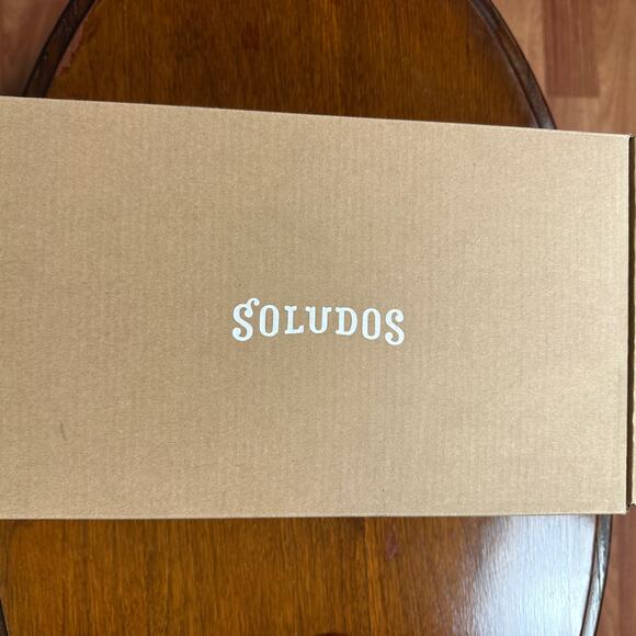 Soludos Brown Suede Mule Sandal SIZE 6 Ines Chunky Heel Kitten Comfort $140 NEW - Picture 14 of 14